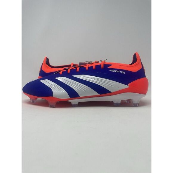 ADIDAS PREDATOR ELITE FG SOCCER‎ CLEATS IF8867 White Blue Red Mens Size 7.5 NEW main image 6